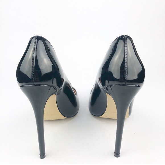 Lovirs Pointed Toe Black Stiletto Heels, 7.5 - Picture 3 of 8